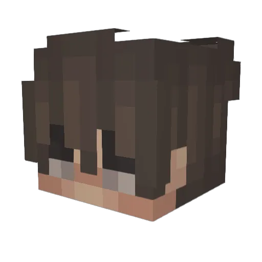 oPqnda Minecraft avatar head, 3D render