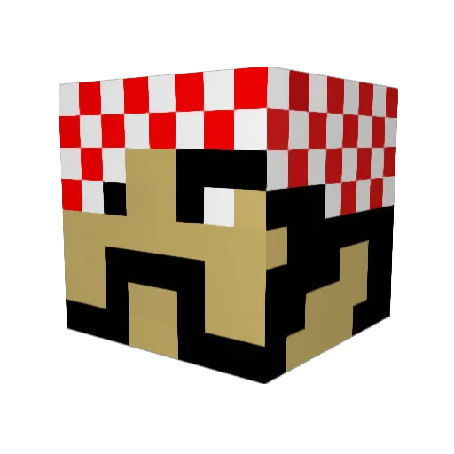 oPwRz Minecraft avatar head, 3D render