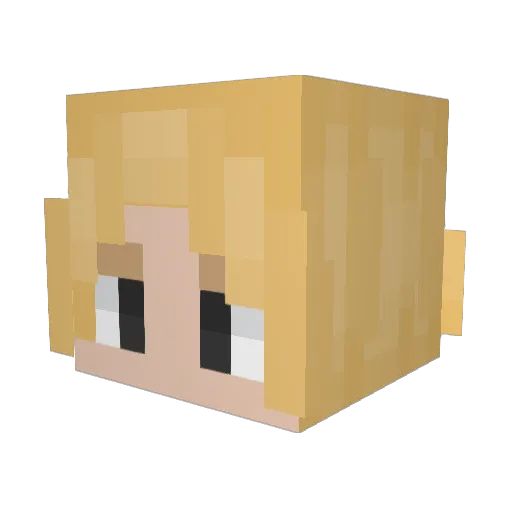oQuickly Minecraft avatar head, 3D render
