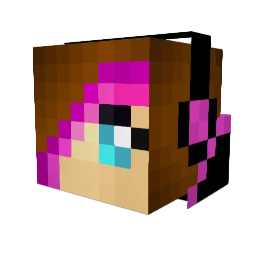 oRamen Minecraft avatar head, 3D render