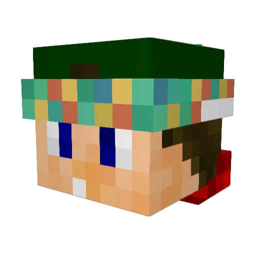 oRavess Minecraft avatar head, 3D render