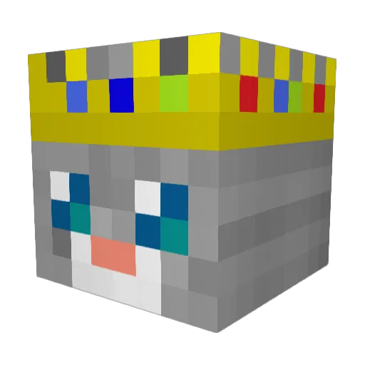 oRevived Minecraft avatar head, 3D render
