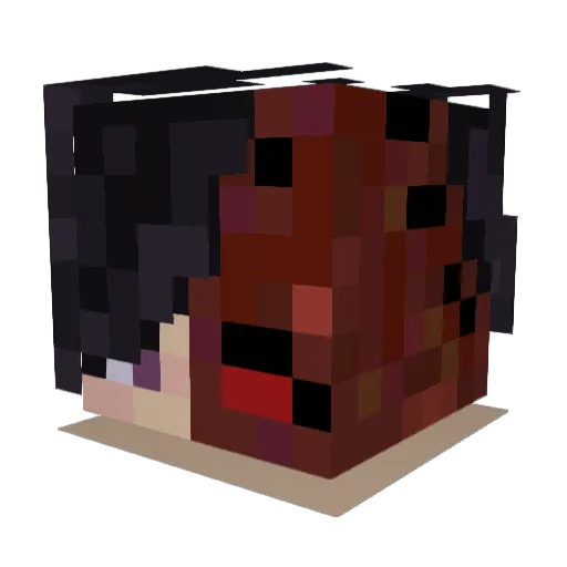 oS02o Minecraft avatar head, 3D render