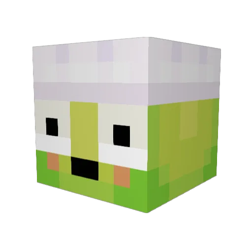 oScoped Minecraft avatar head, 3D render