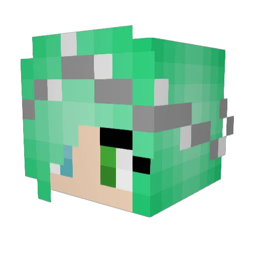 oScyther Minecraft avatar head, 3D render