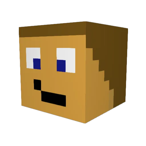 oSeiiZeo Minecraft avatar head, 3D render
