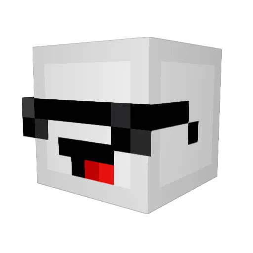 oSnowBall Minecraft avatar head, 3D render