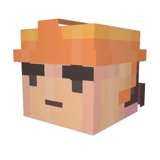 oSpudi Minecraft avatar head, 3D render