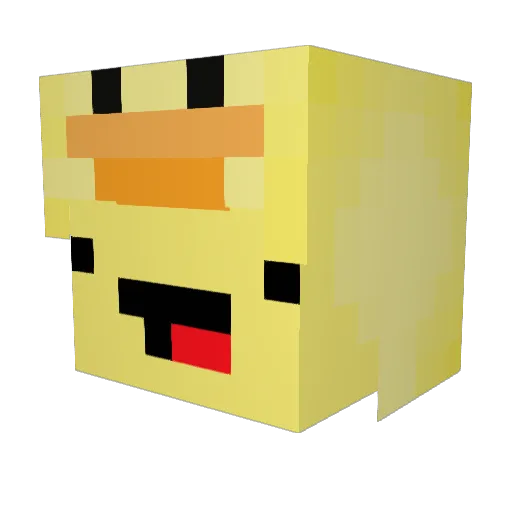 oStackable Minecraft avatar head, 3D render
