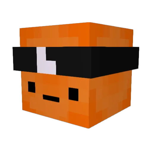 oSweatty Minecraft avatar head, 3D render