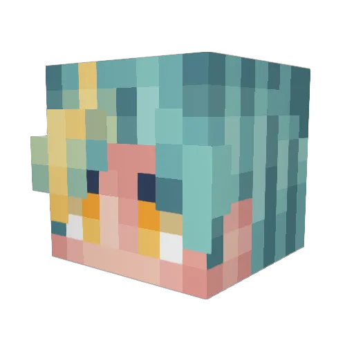 oTalal Minecraft avatar head, 3D render