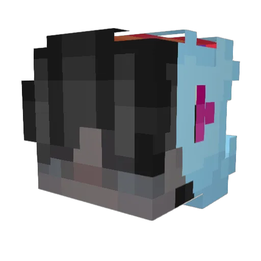 oTube Minecraft avatar head, 3D render