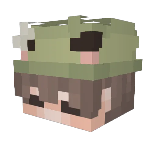 oTwoBird Minecraft avatar head, 3D render