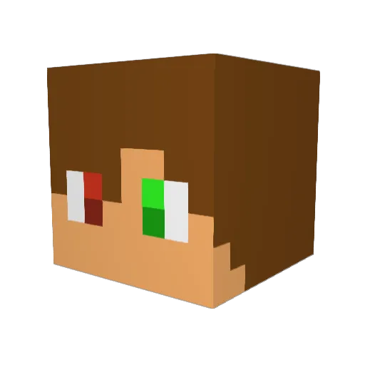 oV1LEo Minecraft avatar head, 3D render