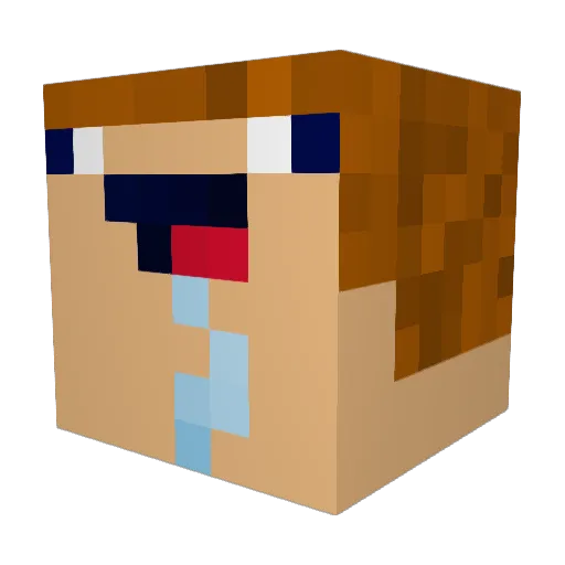 oVADENo Minecraft avatar head, 3D render