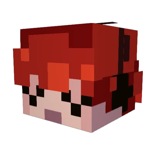 oV_V Minecraft avatar head, 3D render