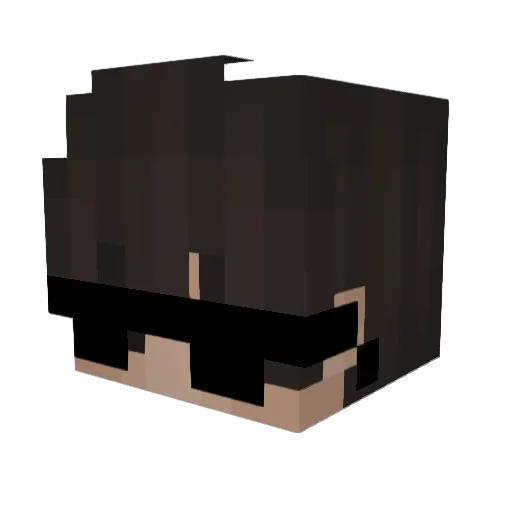 oVintage Minecraft avatar head, 3D render