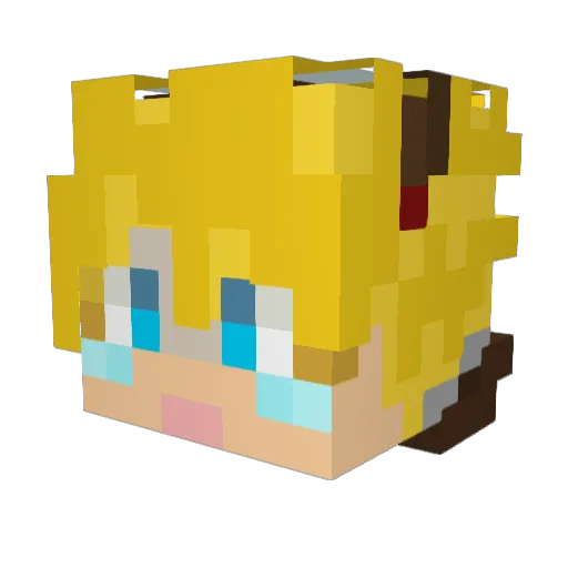 oWDPo Minecraft avatar head, 3D render