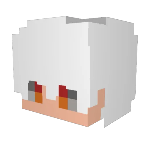 oWaRaFujiWa Minecraft avatar head, 3D render