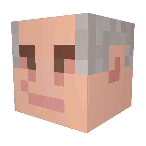 oWalter Minecraft avatar head, 3D render