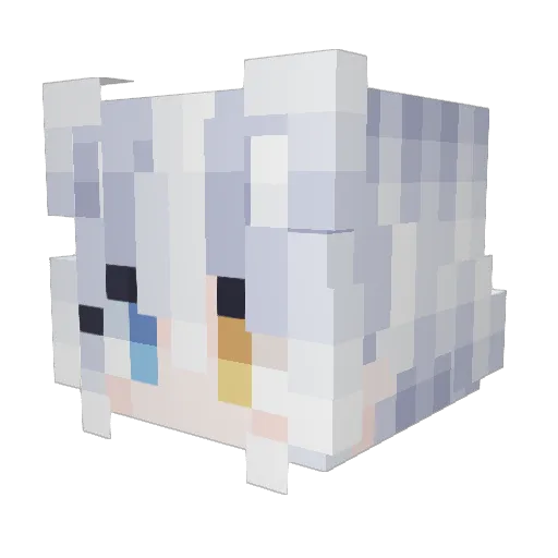 oWhite_FoXo Minecraft avatar head, 3D render