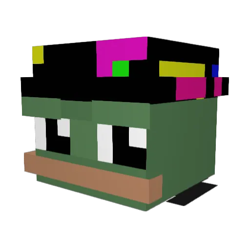 oWip Minecraft avatar head, 3D render