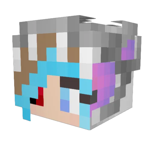 oXHEIXo Minecraft avatar head, 3D render
