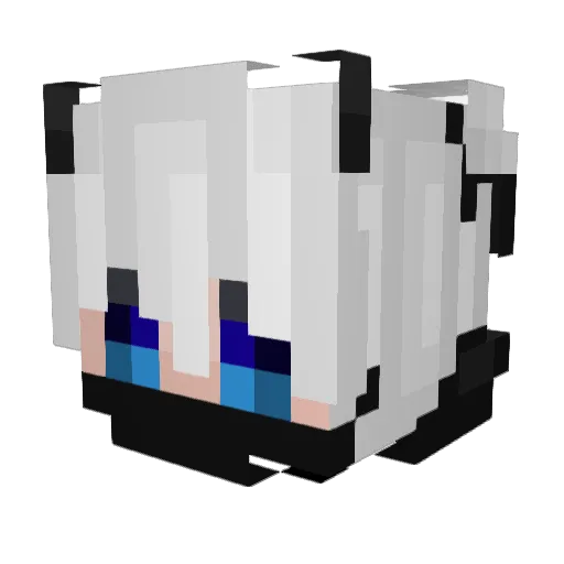 oZ1T Minecraft avatar head, 3D render
