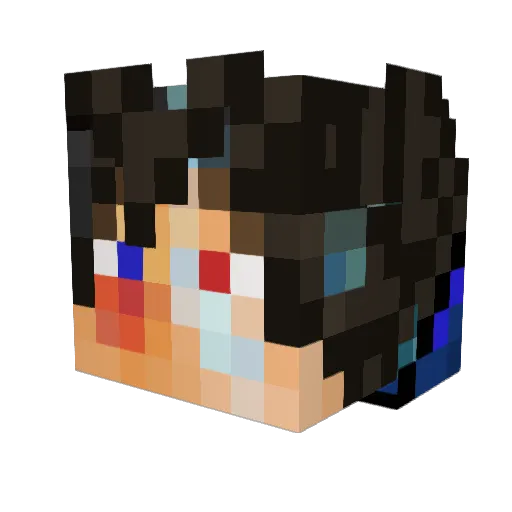 oZayx Minecraft avatar head, 3D render