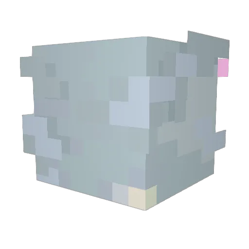 o_OOf Minecraft avatar head, 3D render