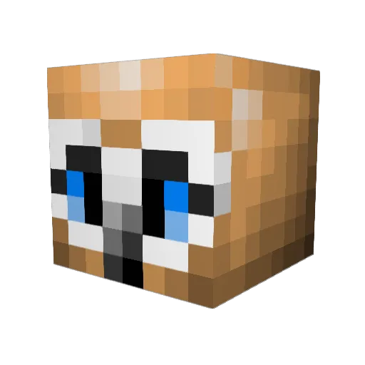o_TYPICAL_o Minecraft avatar head, 3D render
