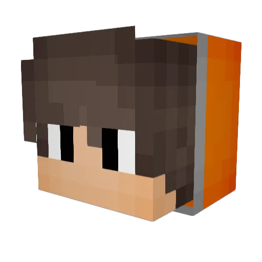 o_bin Minecraft avatar head, 3D render