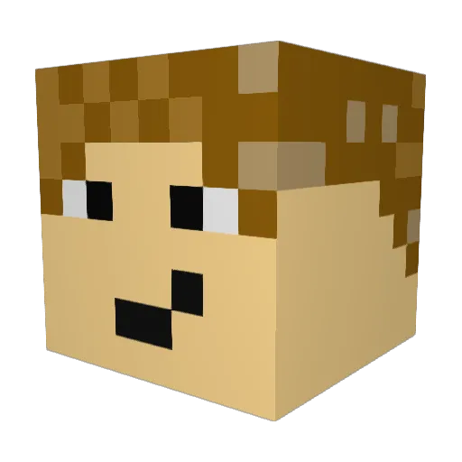 o_cray14 Minecraft avatar head, 3D render