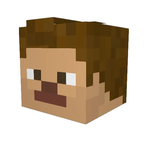 o_pro13 Minecraft avatar head, 3D render