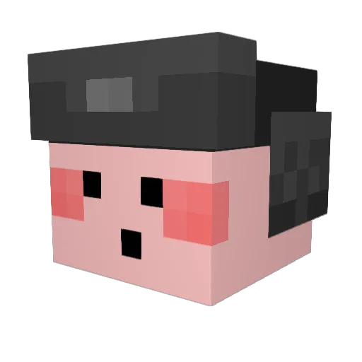 o_rios Minecraft avatar head, 3D render
