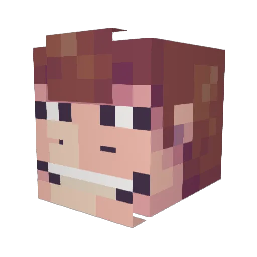 o_tcya Minecraft avatar head, 3D render