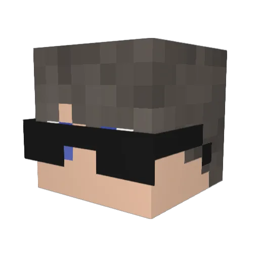 o_tine Minecraft avatar head, 3D render