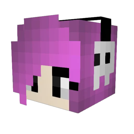 o_x Minecraft avatar head, 3D render