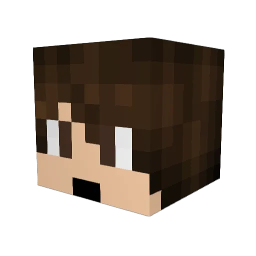 o_zanella Minecraft avatar head, 3D render