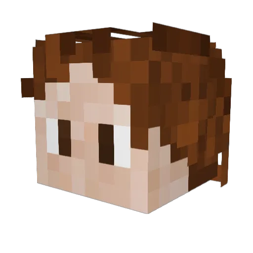 oa7_msmc_q6t Minecraft avatar head, 3D render