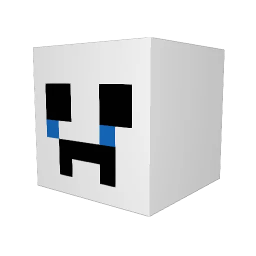 oa_Basic Minecraft avatar head, 3D render