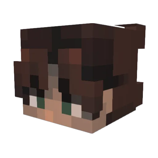oakEsteban Minecraft avatar head, 3D render