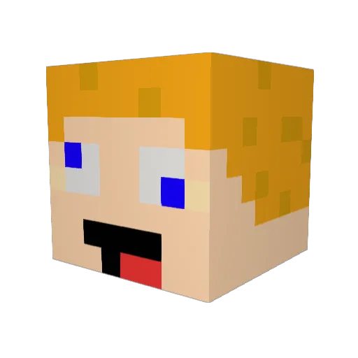oakley15 Minecraft avatar head, 3D render