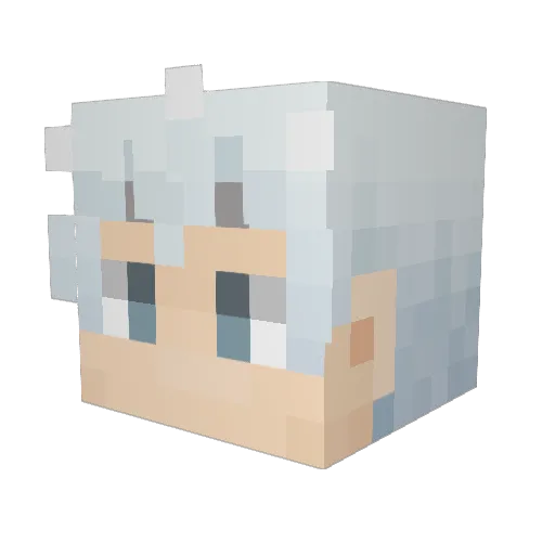 oakoman Minecraft avatar head, 3D render