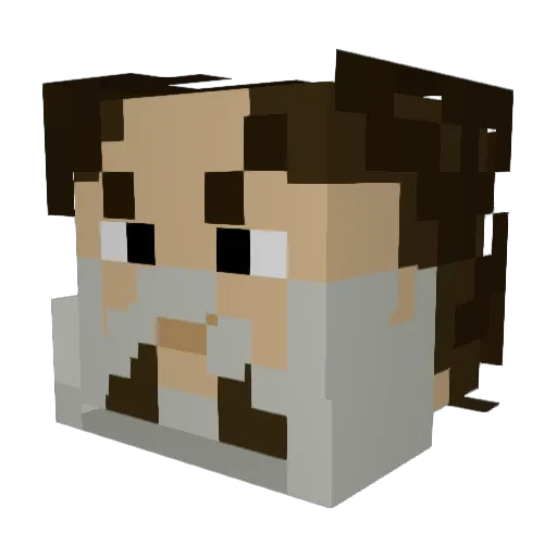 oansv Minecraft avatar head, 3D render