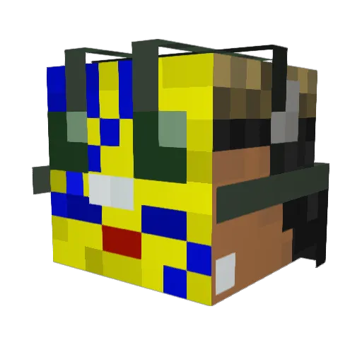 oapiy Minecraft avatar head, 3D render