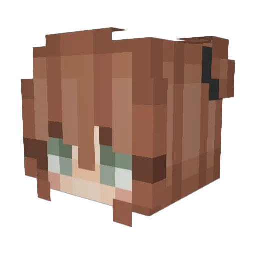oatmilkboi Minecraft avatar head, 3D render