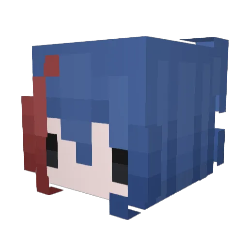 oauiu Minecraft avatar head, 3D render