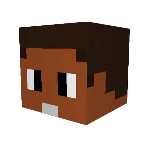 oazzz Minecraft avatar head, 3D render