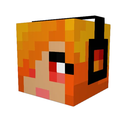 oba4510 Minecraft avatar head, 3D render